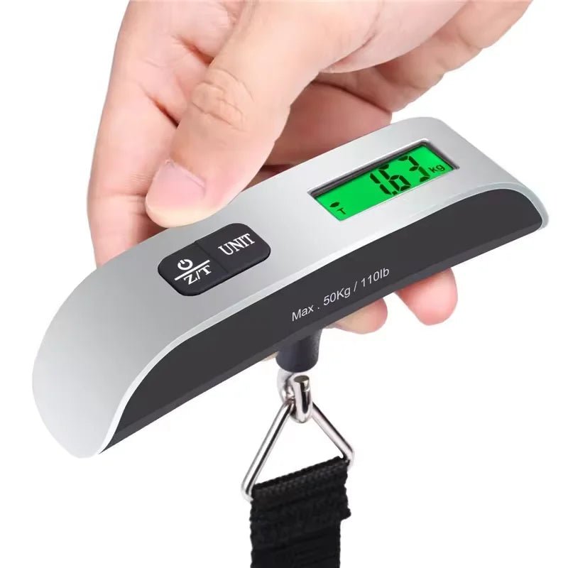 110lb/50kg Portable Scale Digital LCD Display Electronic Luggage Hanging Suitcase Travel Weighs Baggage Bag Weight Balance Tools - Skybound Travel