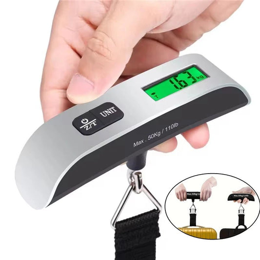 110lb/50kg Portable Scale Digital LCD Display Electronic Luggage Hanging Suitcase Travel Weighs Baggage Bag Weight Balance Tools - Skybound Travel