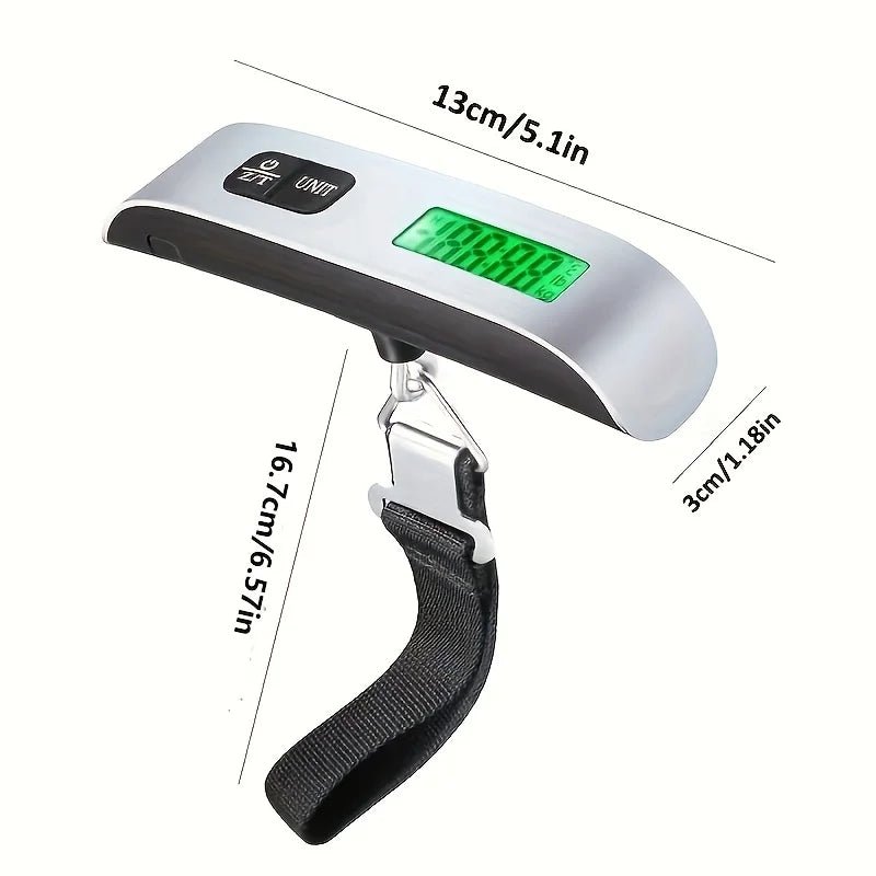 110lb/50kg Portable Scale Digital LCD Display Electronic Luggage Hanging Suitcase Travel Weighs Baggage Bag Weight Balance Tools - Skybound Travel