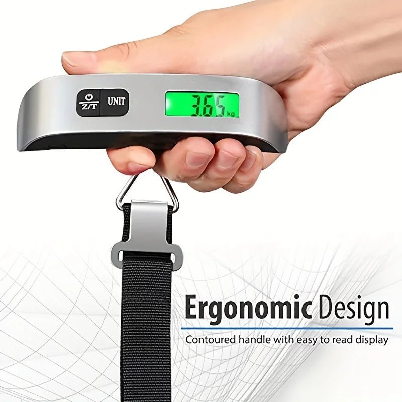 110lb/50kg Portable Scale Digital LCD Display Electronic Luggage Hanging Suitcase Travel Weighs Baggage Bag Weight Balance Tools - Skybound Travel
