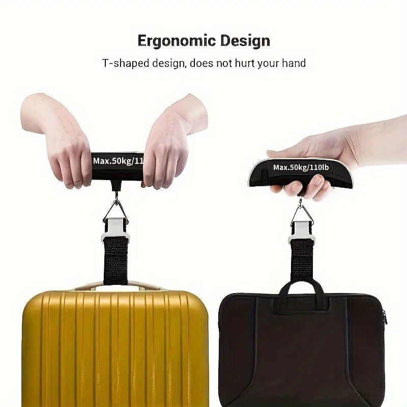 110lb/50kg Portable Scale Digital LCD Display Electronic Luggage Hanging Suitcase Travel Weighs Baggage Bag Weight Balance Tools - Skybound Travel