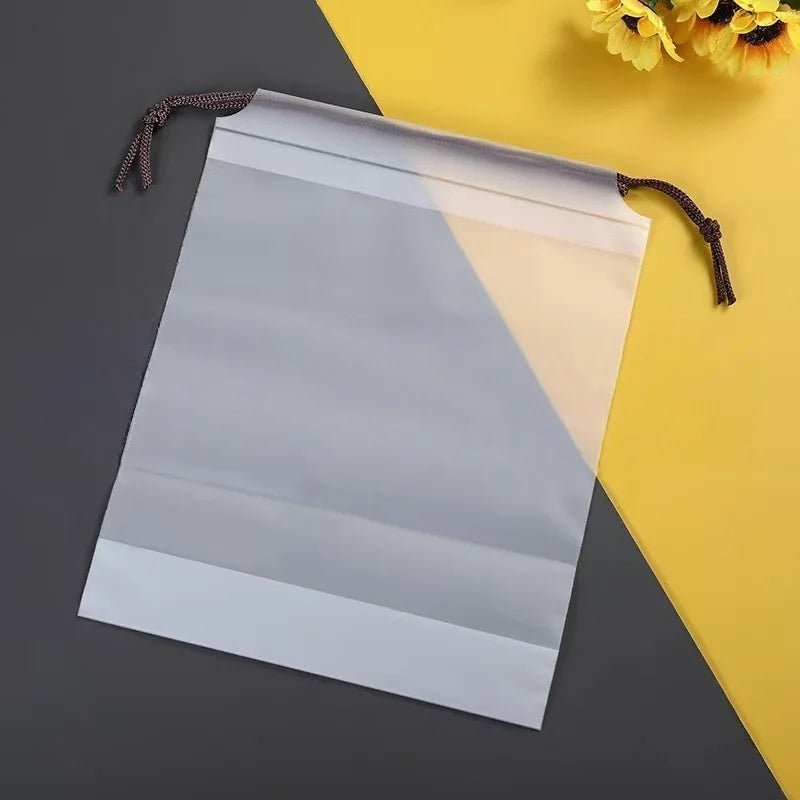 5/10PCS Portable Shoe Storage Drawstring Storage Bag for Sundries Travel Makeup Bag Waterproof Transparent Plastic Storage Bag - Skybound Travel