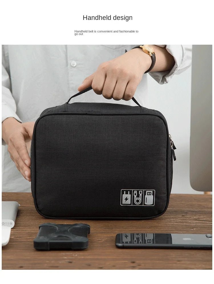 Cable Storage Bag Waterproof Digital Electronic Organizer Portable USB Data Line Charger Plug Storage Bag Travel Cable Organizer - Skybound Travel