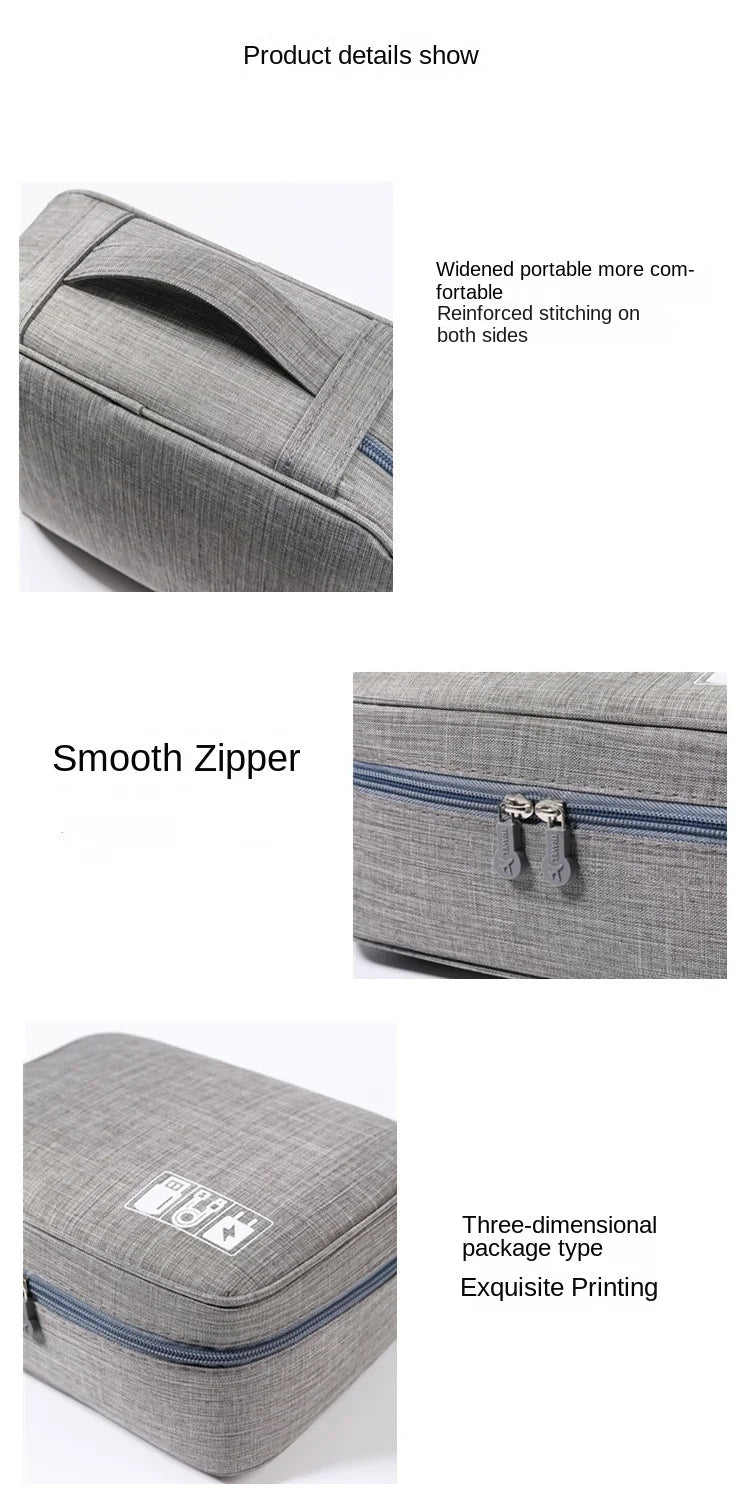 Cable Storage Bag Waterproof Digital Electronic Organizer Portable USB Data Line Charger Plug Storage Bag Travel Cable Organizer - Skybound Travel