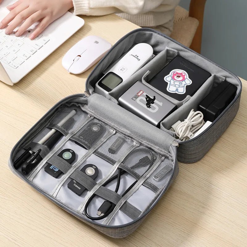 Cable Storage Bag Waterproof Digital Electronic Organizer Portable USB Data Line Charger Plug Storage Bag Travel Cable Organizer - Skybound Travel