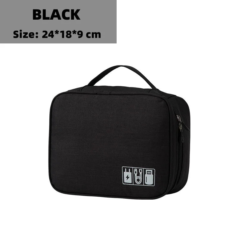 Cable Storage Bag Waterproof Digital Electronic Organizer Portable USB Data Line Charger Plug Storage Bag Travel Cable Organizer - Skybound Travel