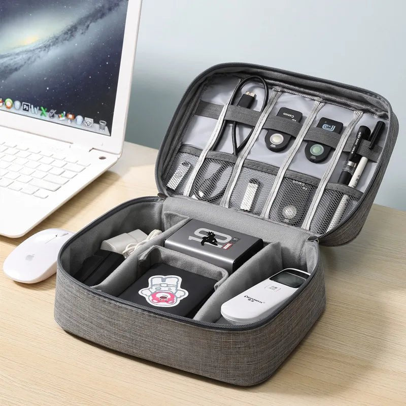 Cable Storage Bag Waterproof Digital Electronic Organizer Portable USB Data Line Charger Plug Storage Bag Travel Cable Organizer - Skybound Travel