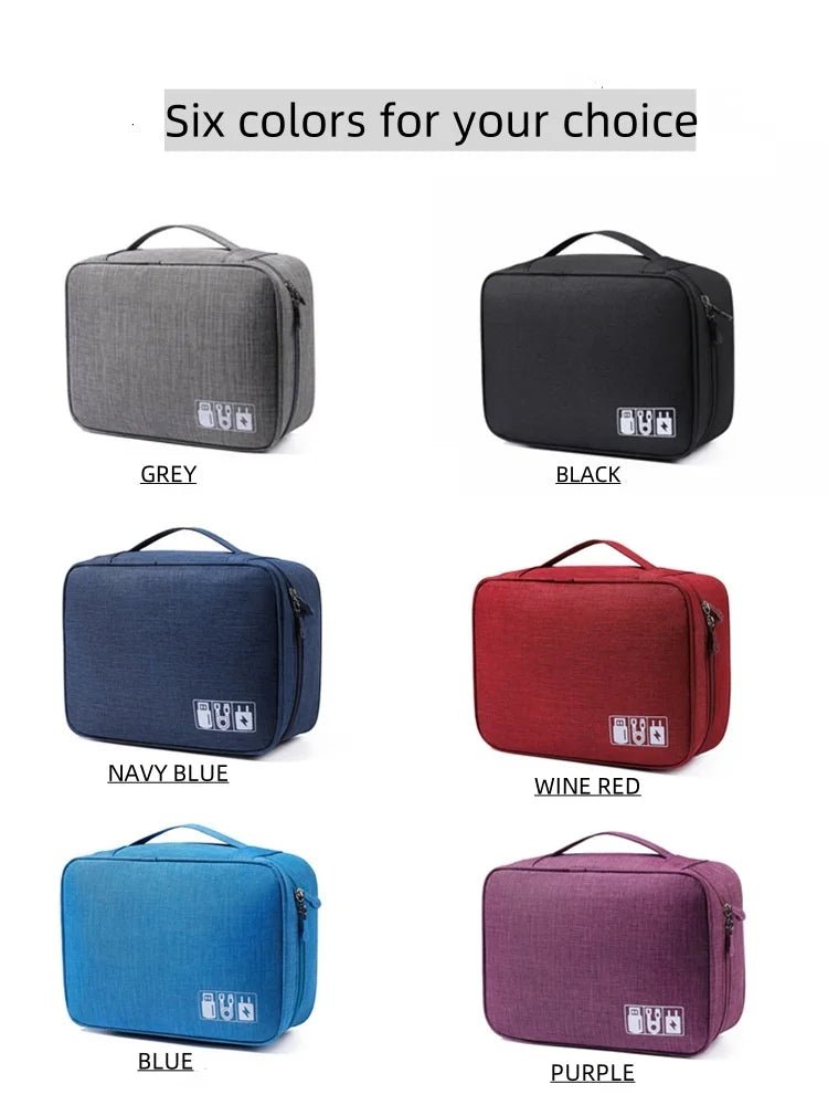 Cable Storage Bag Waterproof Digital Electronic Organizer Portable USB Data Line Charger Plug Storage Bag Travel Cable Organizer - Skybound Travel
