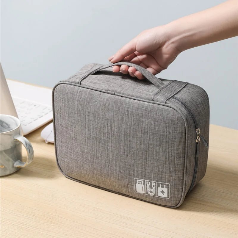 Cable Storage Bag Waterproof Digital Electronic Organizer Portable USB Data Line Charger Plug Storage Bag Travel Cable Organizer - Skybound Travel