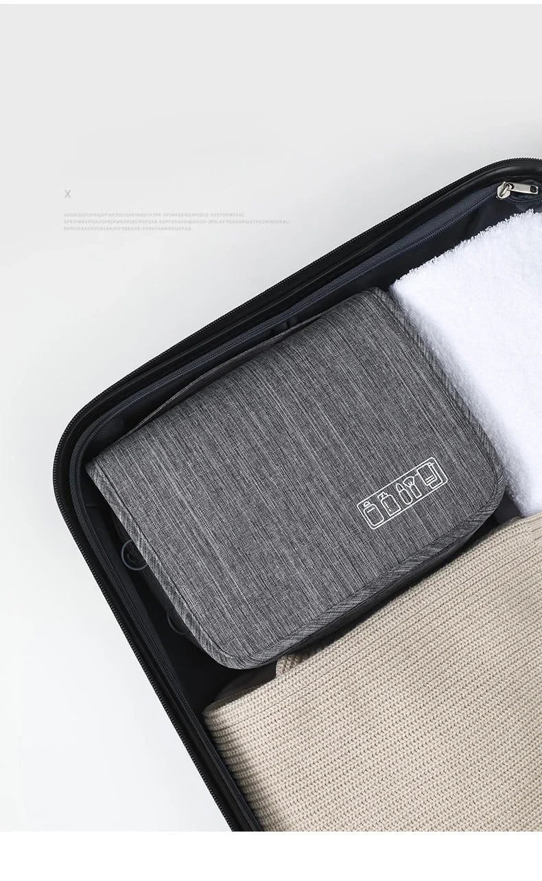 Men's Oxford Fabric Portable Toiletries Bag Organizer Travel Storage Pouch - Skybound Travel